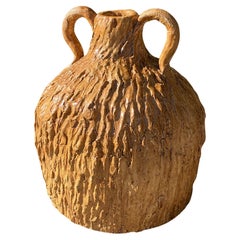 Vintage Faux Bois Honey Pot Vase Urn 1980s