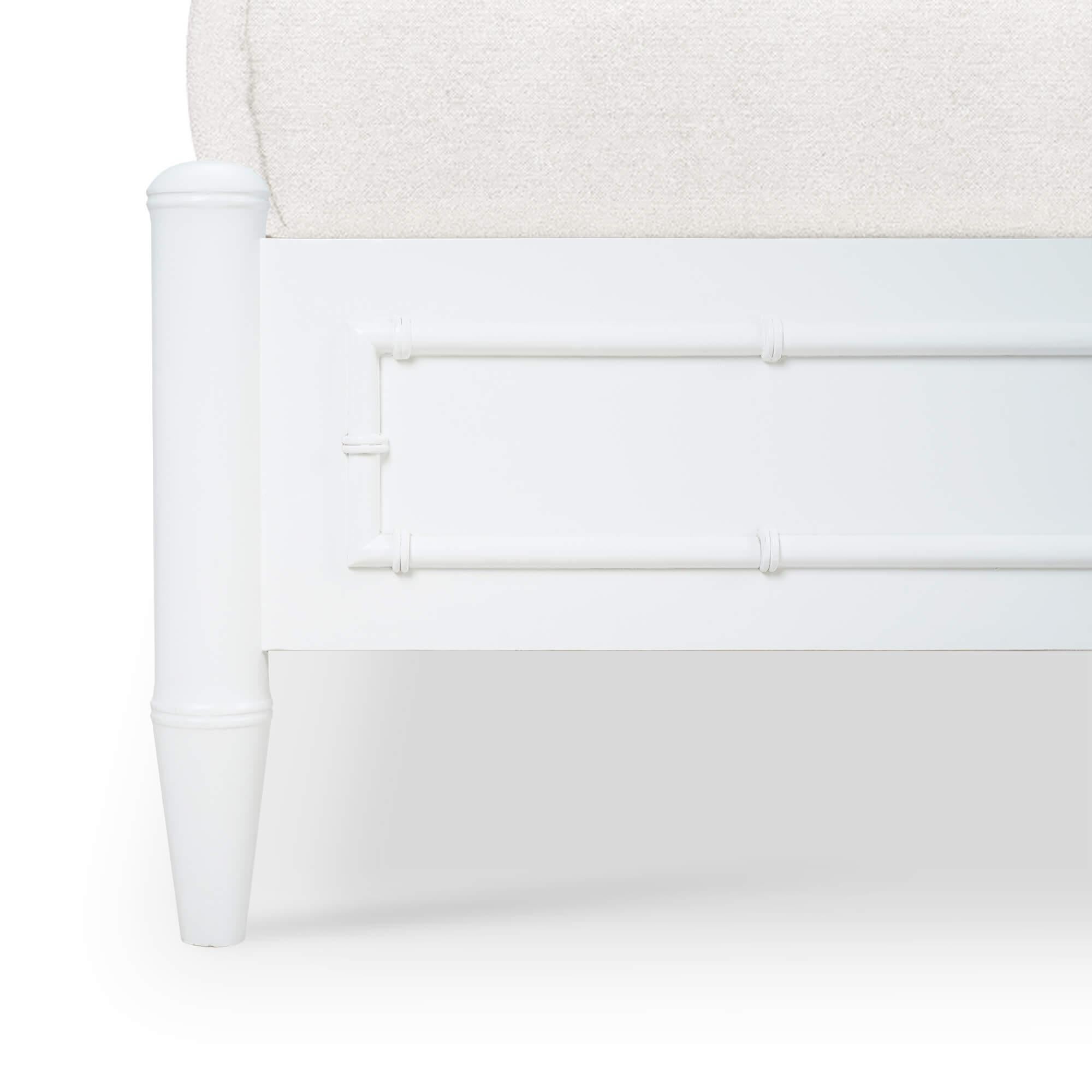 Contemporary Faux Bois Mid Century Modern King Bed For Sale