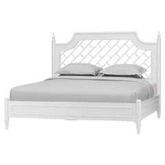 Faux Bois Mid Century Modern King Bett