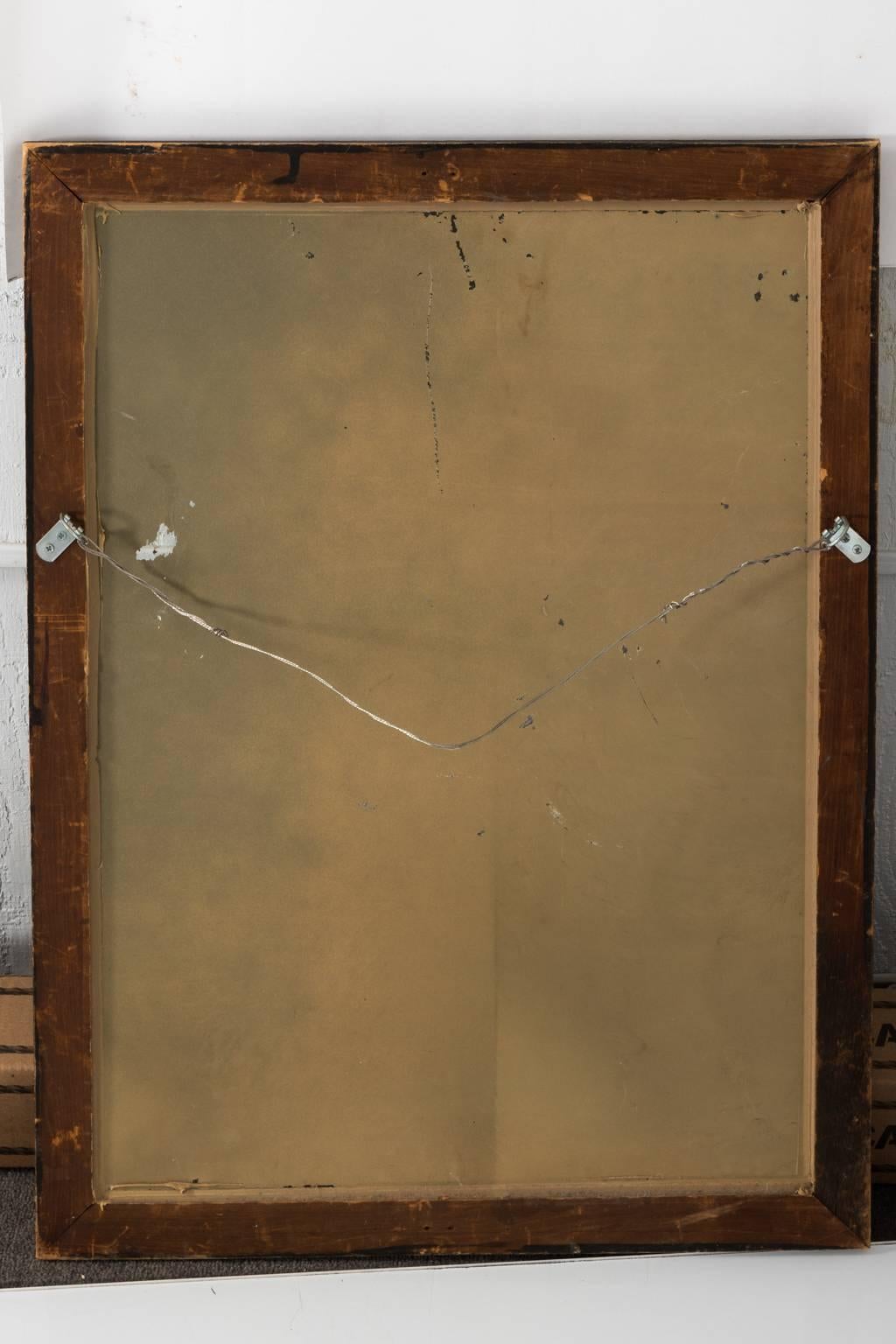 A French faux bois mirror with original looking glass, circa 1890.
 