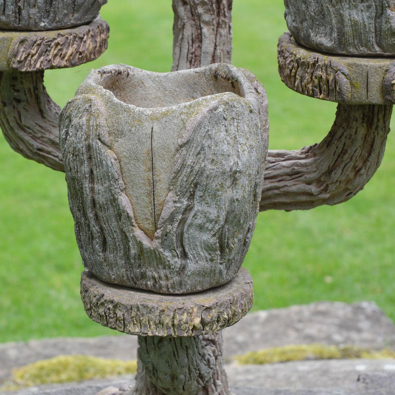 Faux Bois Plant Stand For Sale at 1stDibs