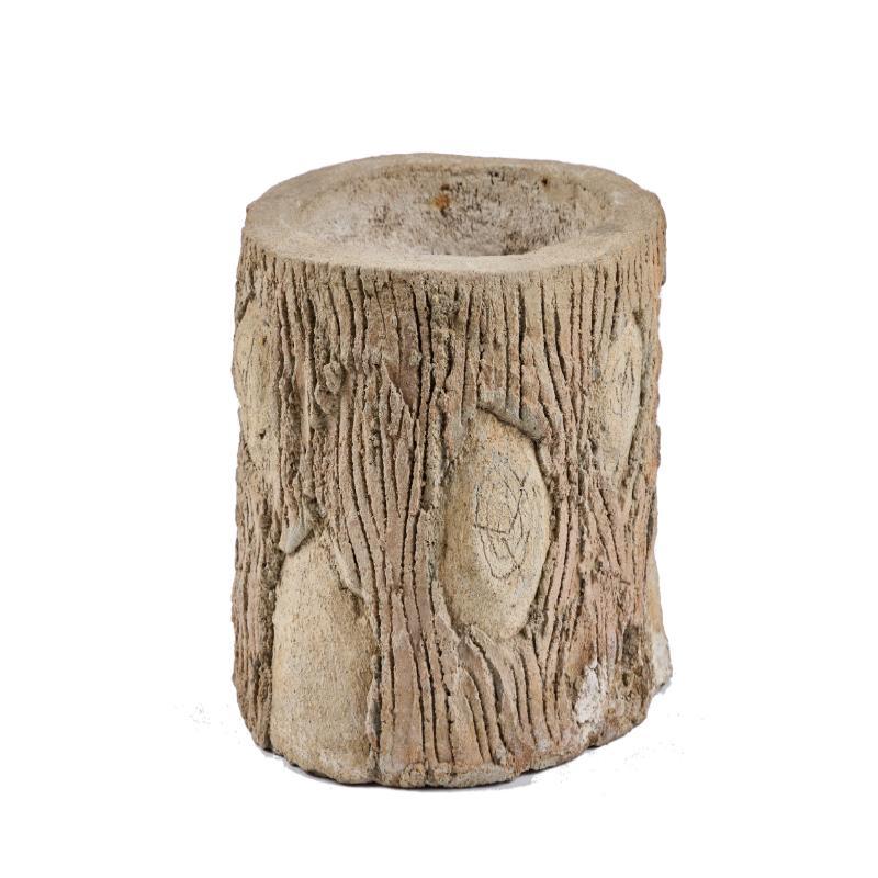 Concrete Faux Bois Planter For Sale