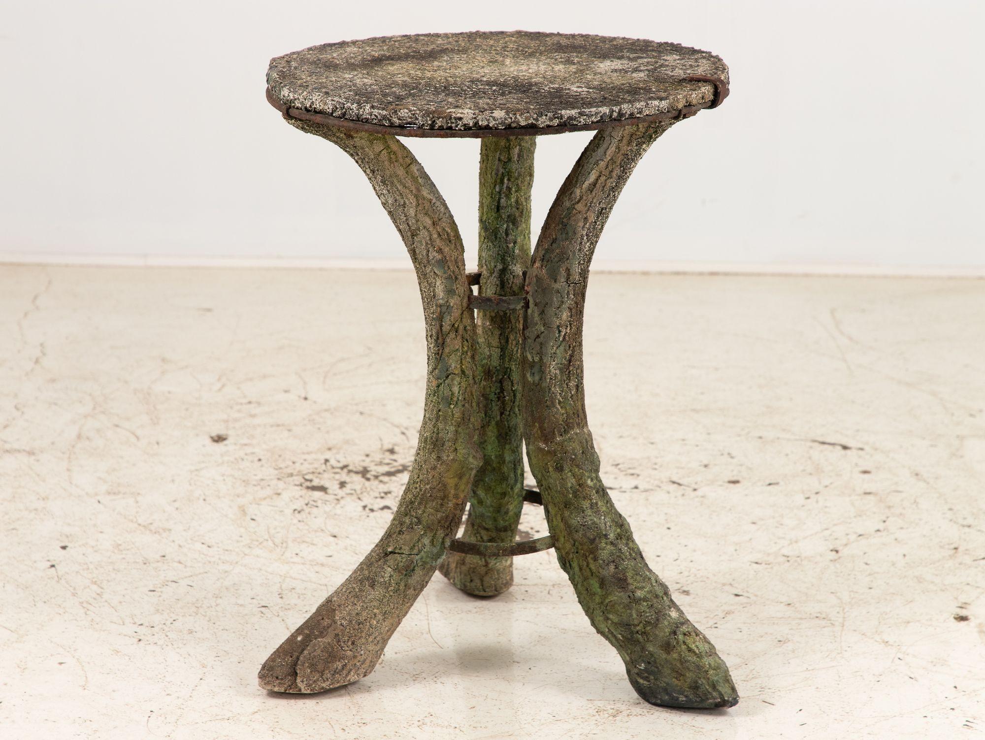 Scottish Faux Bois Reconstituted Stone Table, Scotland Early 20th C. For Sale