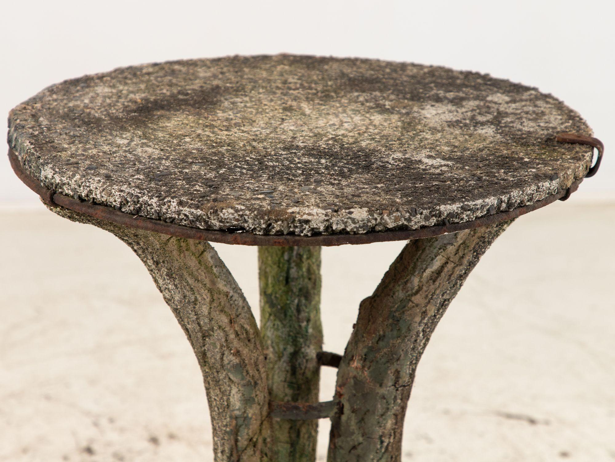 20th Century Faux Bois Reconstituted Stone Table, Scotland Early 20th C. For Sale