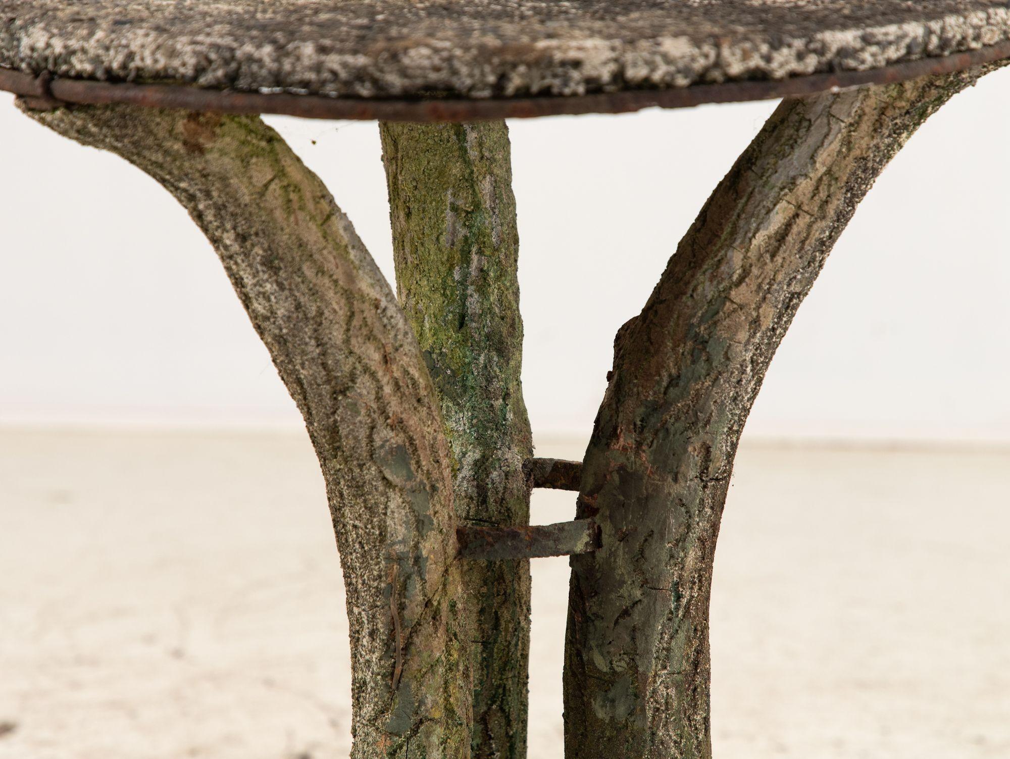 Faux Bois Reconstituted Stone Table, Scotland Early 20th C. For Sale 2