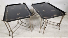 Faux Bois Side Coffee Tray Tables by Dennis & Leen Set of 2