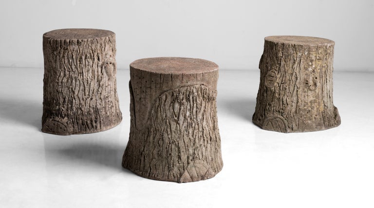 Faux Bois Stools, France circa 1950 For Sale at 1stDibs