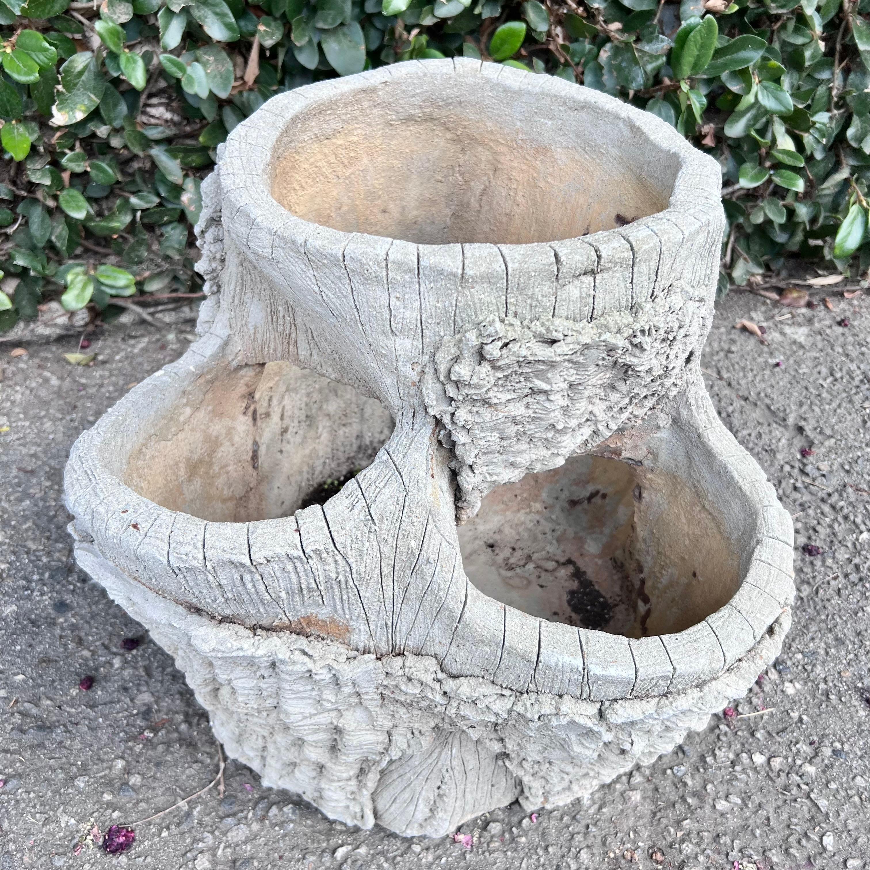 Faux Bois Baumstumpf Pflanzgefäß, 1970er Frankreich im Angebot 1