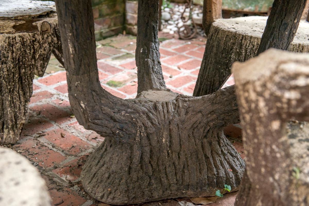 Faux Bois Table and Four Chairs 1