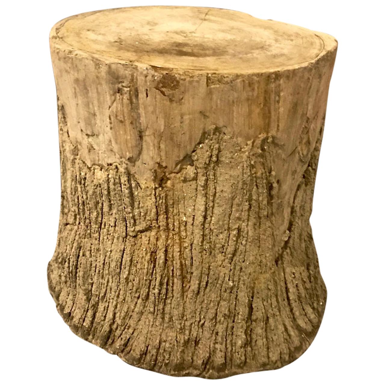 Faux Bois Table or Stool