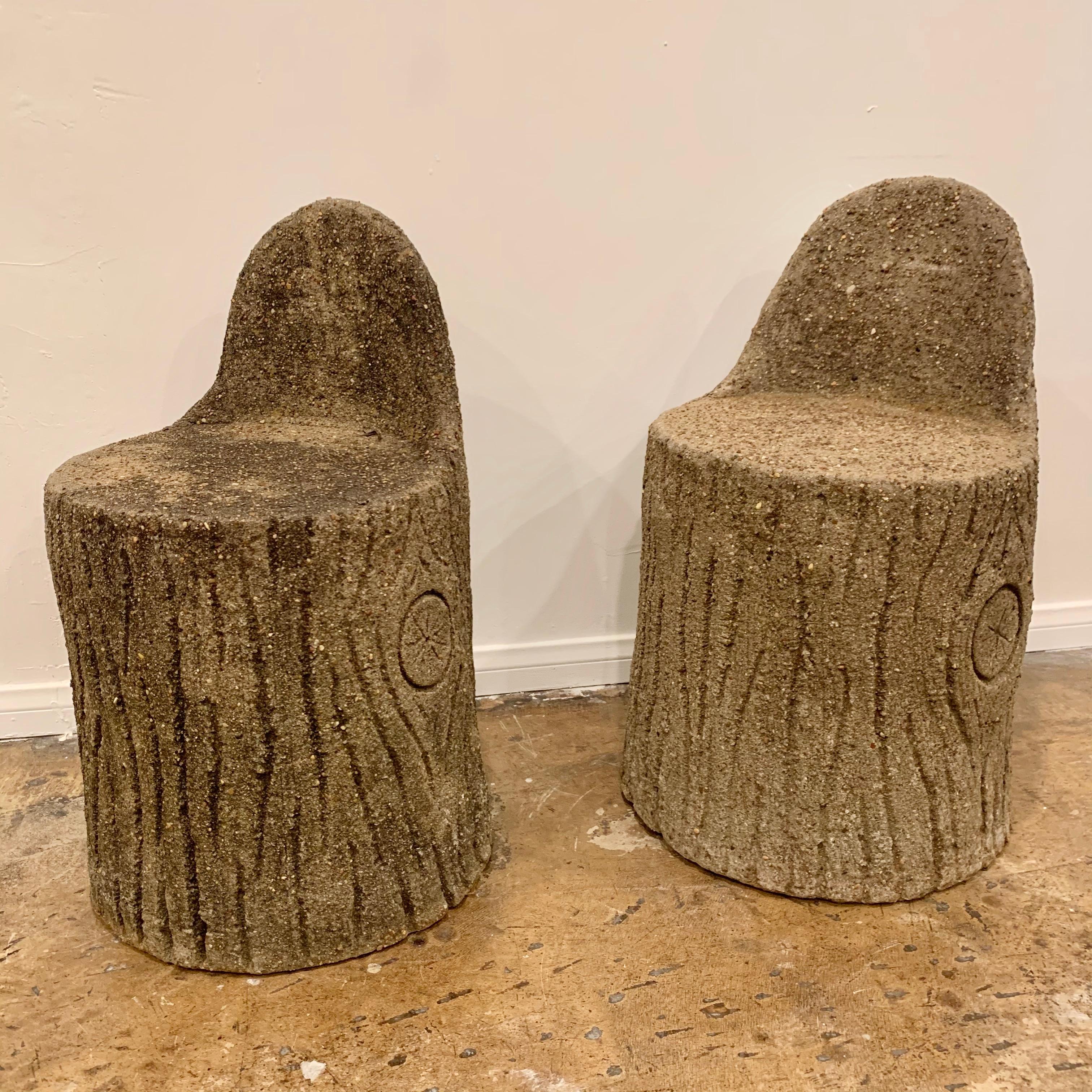 Faux Bois Tree Stump Chairs 3