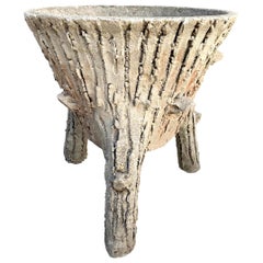 Faux Bois Tripod Planter