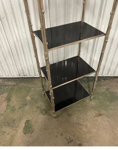 Etagere in stile Faux Bois Twig nichelato