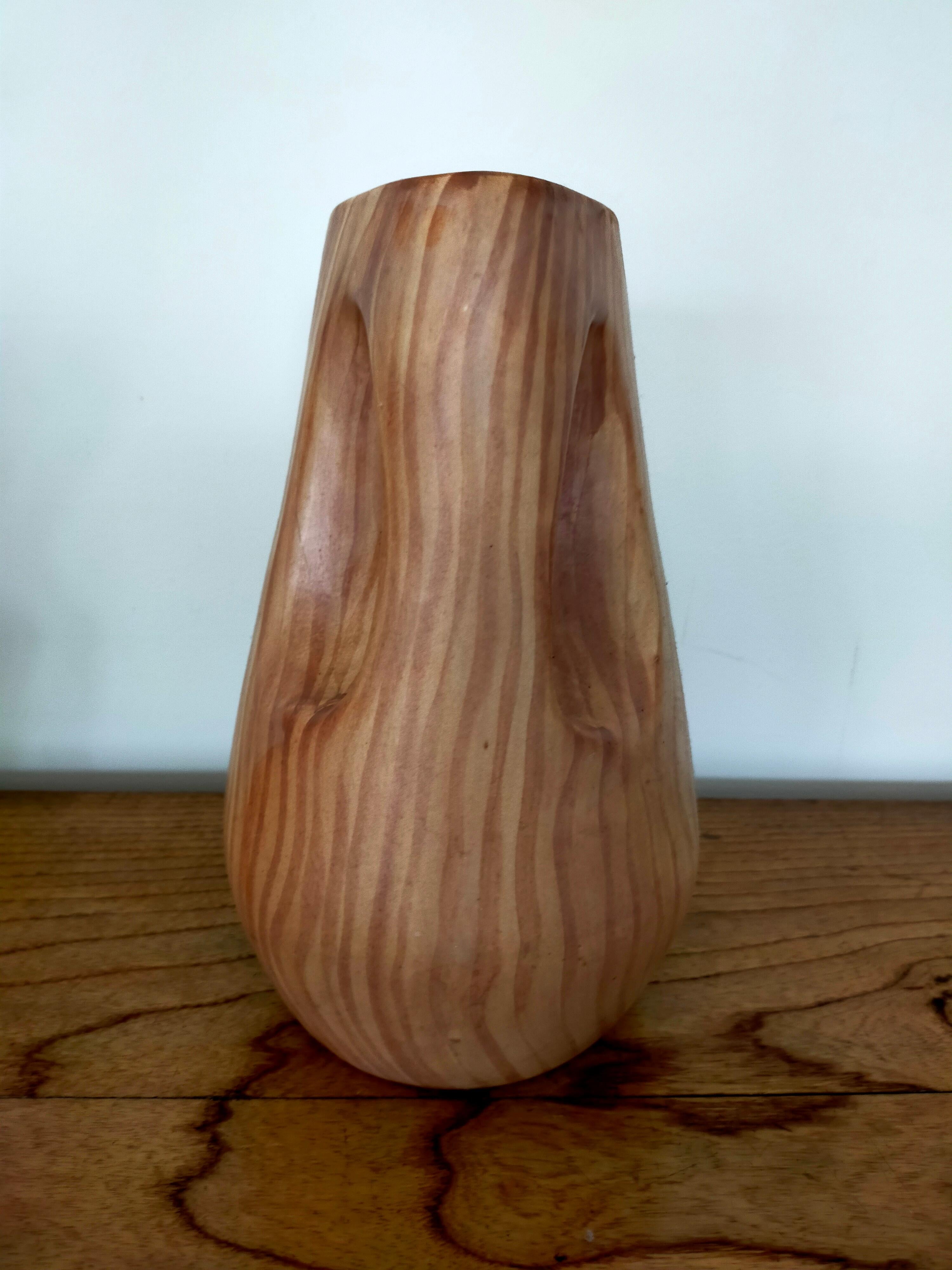 Mid-Century Modern Faux bois Vase by Grandjean Jourdan