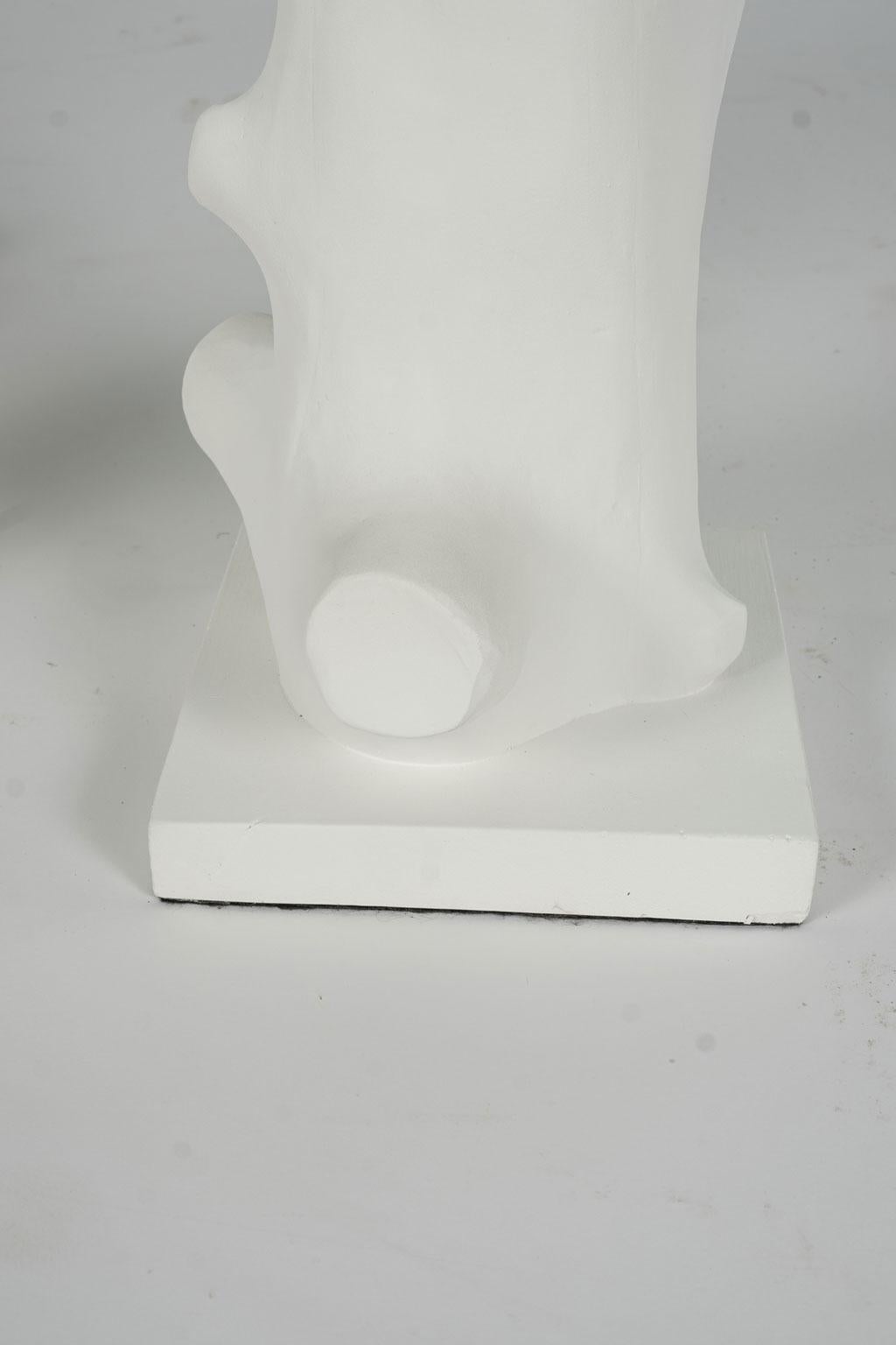 Modern Faux Bois White Plaster Lamp