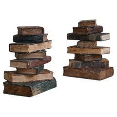 Faux Book Wood End Table Attributed to Maitland-Smith, 1970s - 2 Available