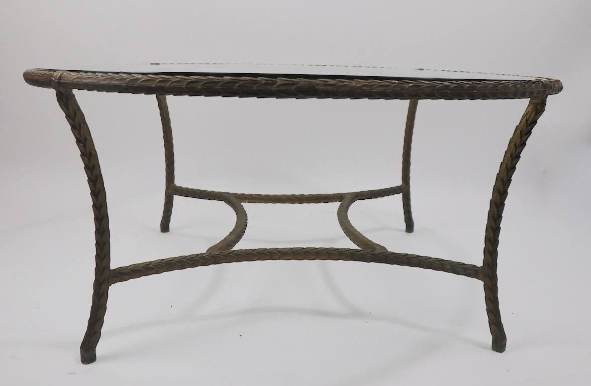 Faux Brass Coffee Table after Jansen 2