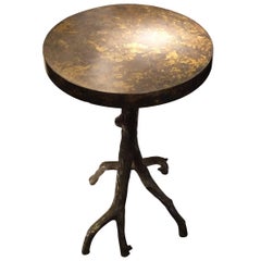 Faux Bronzed Twig Leg Side Table, Germany, Contemporary