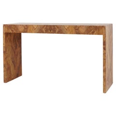 Faux Burl Wood Laminate Console, 1990s