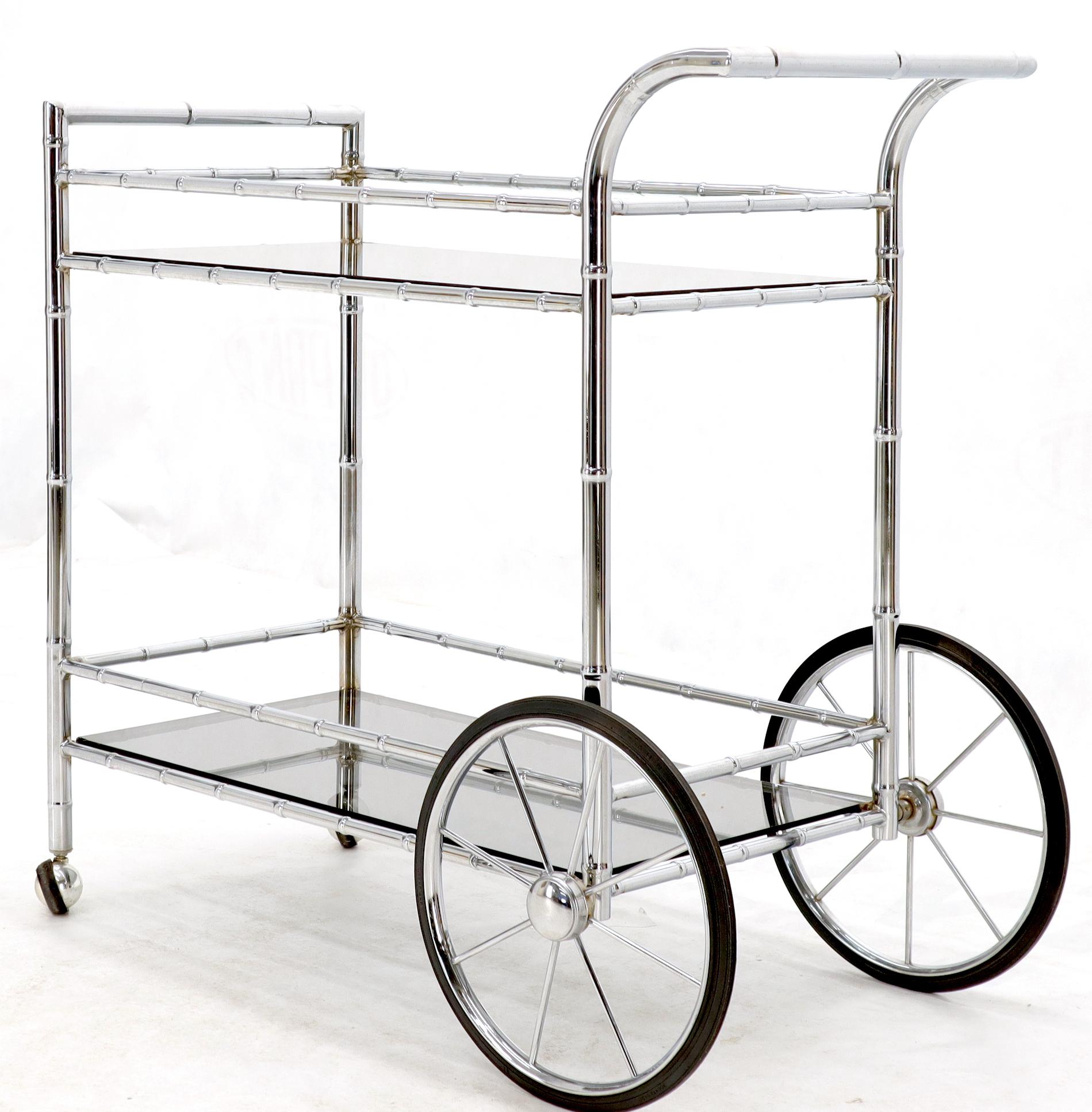 chrome rolling cart