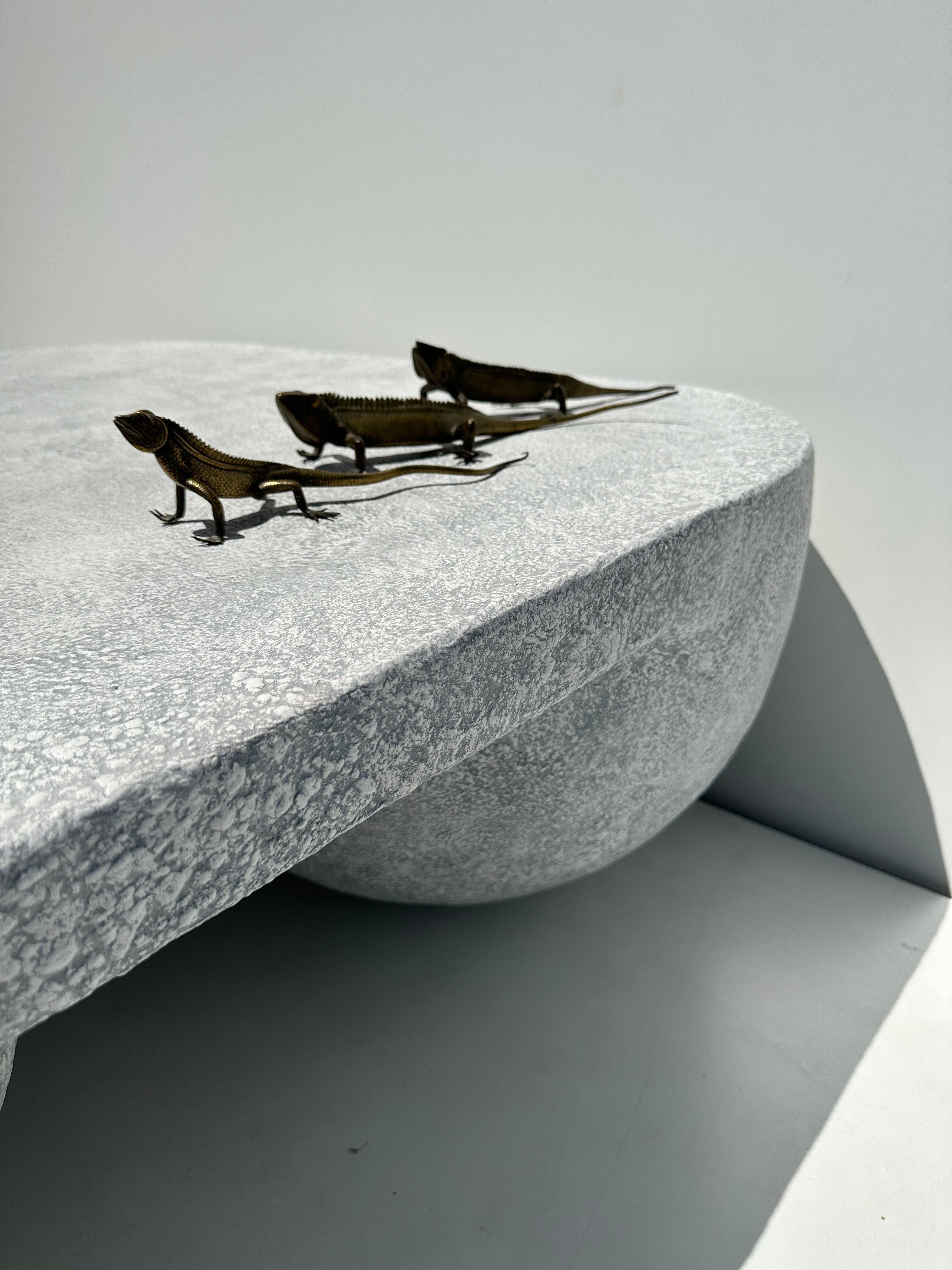 Faux Concrete Square Coffee Table in the Style of John Dickinson For Sale 10