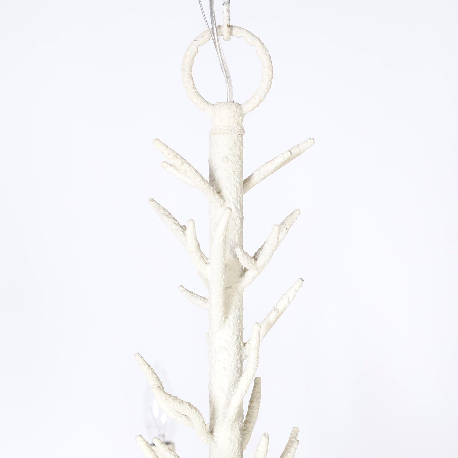 white coral chandelier