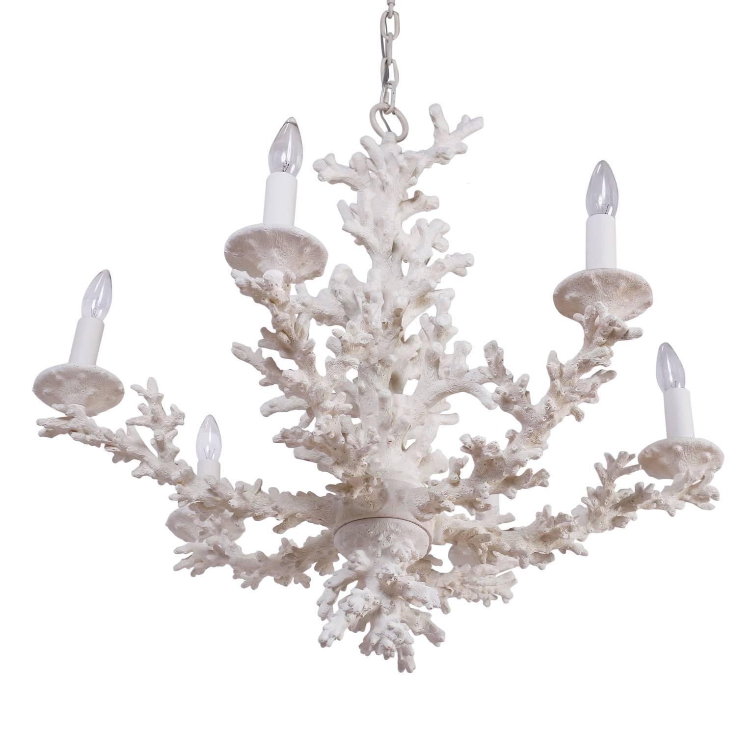 Metal Faux Coral Chandelier