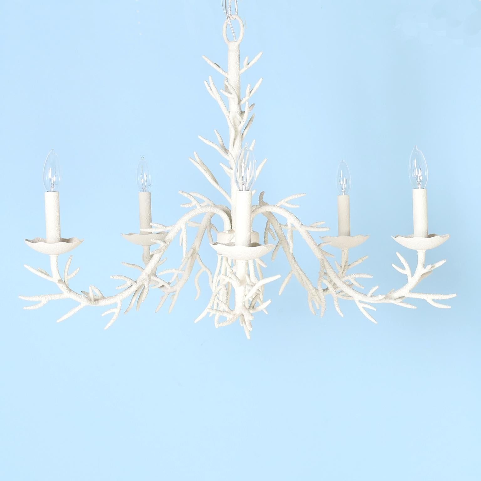 20th Century Faux Coral Chandelier