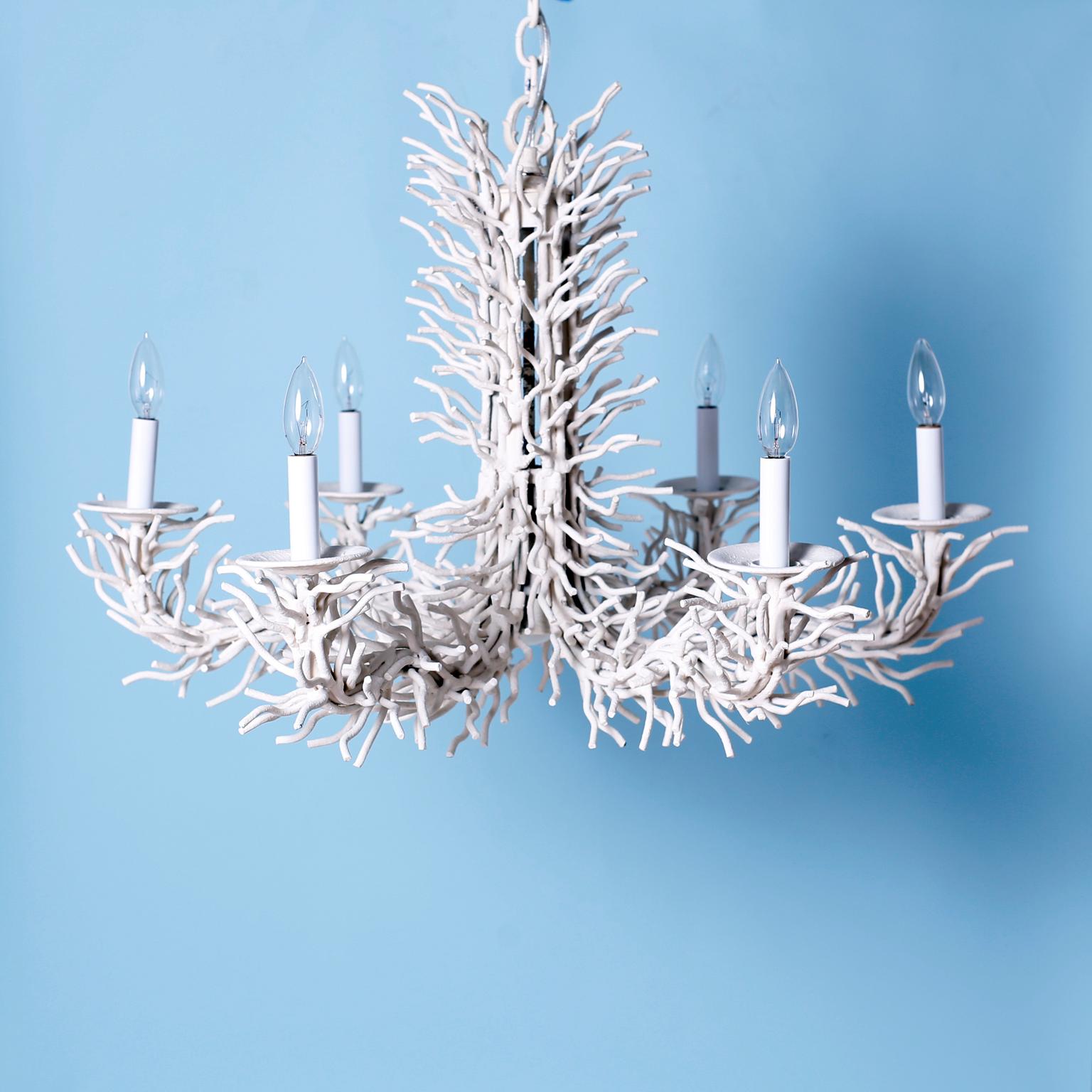 Iron Faux Coral Chandelier