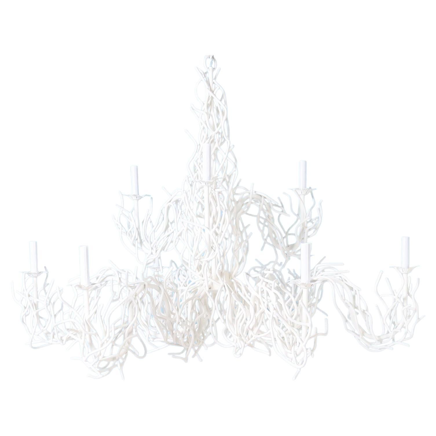 Faux Coral Chandelier or Light Fixture For Sale