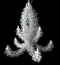 Faux Coral Iron Chandelier Extra Large Size