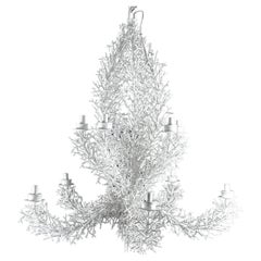 Faux Coral Iron Chandelier Extra Large Size