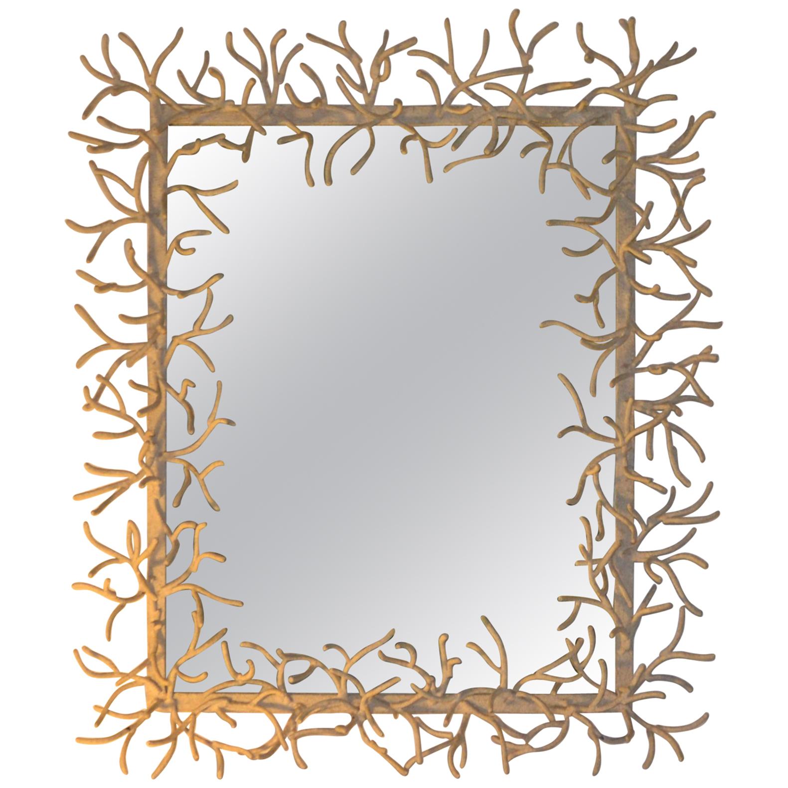 Faux-Coral Mirror