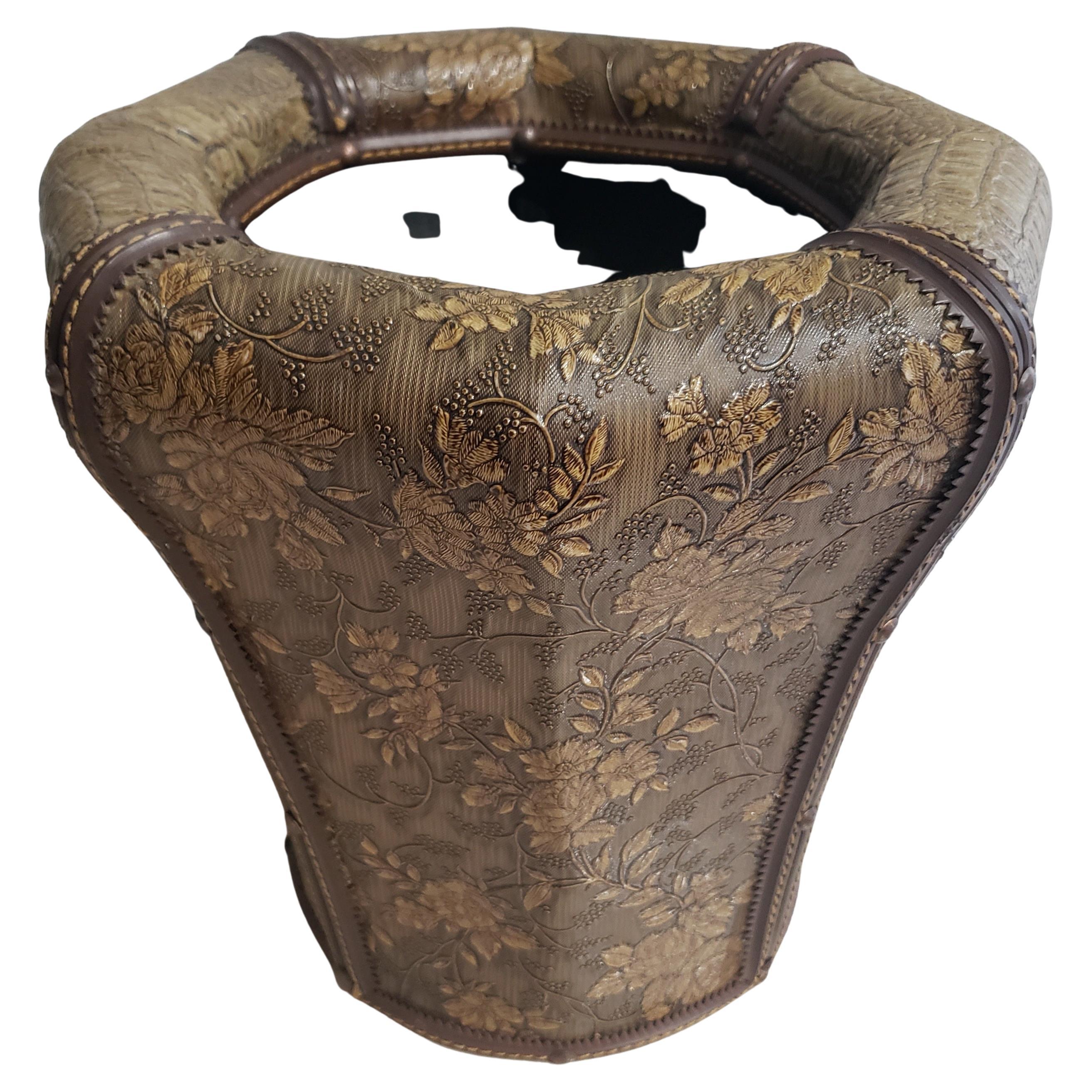 American Faux Croc Skin and Flower Vase
