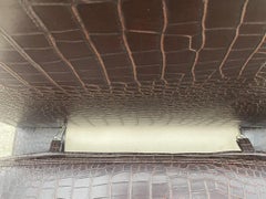 Faux Crocodile Milo Baughman Style Chairs, a Pair