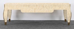 Organic Material and Brass Coffee Table by Enrique Garcel, 1980s
