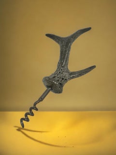 Faux Deer Antler Metal Corkscrew Vienna, Austria, 1910s Antique