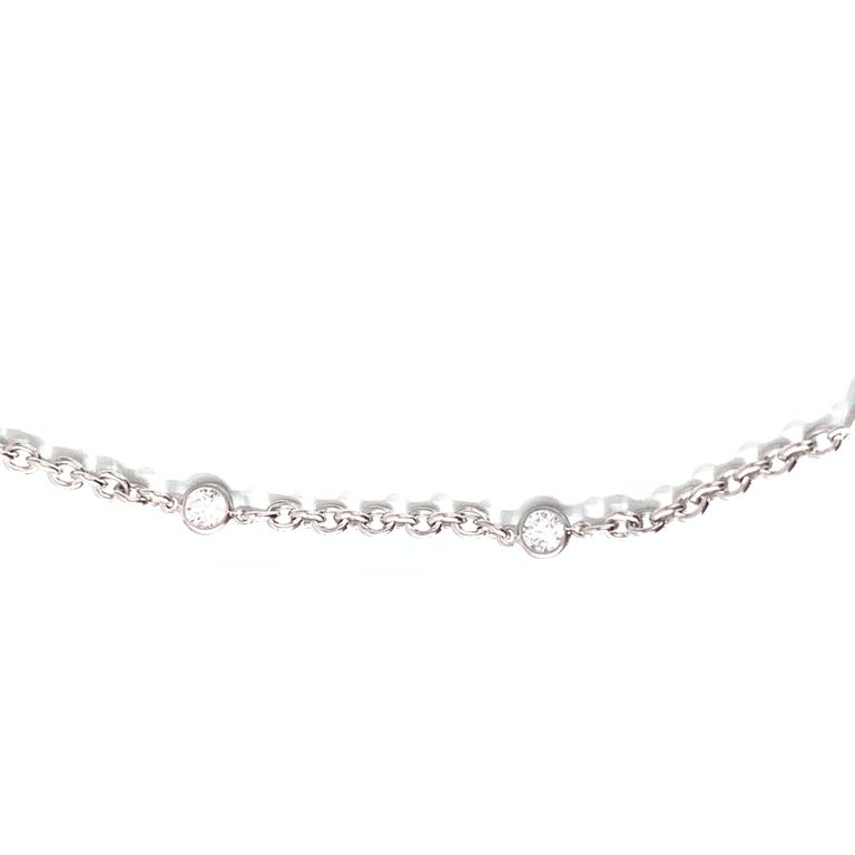 Faux Diamond by the Yard Sterling Silver Necklace For Sale at 1stDibs