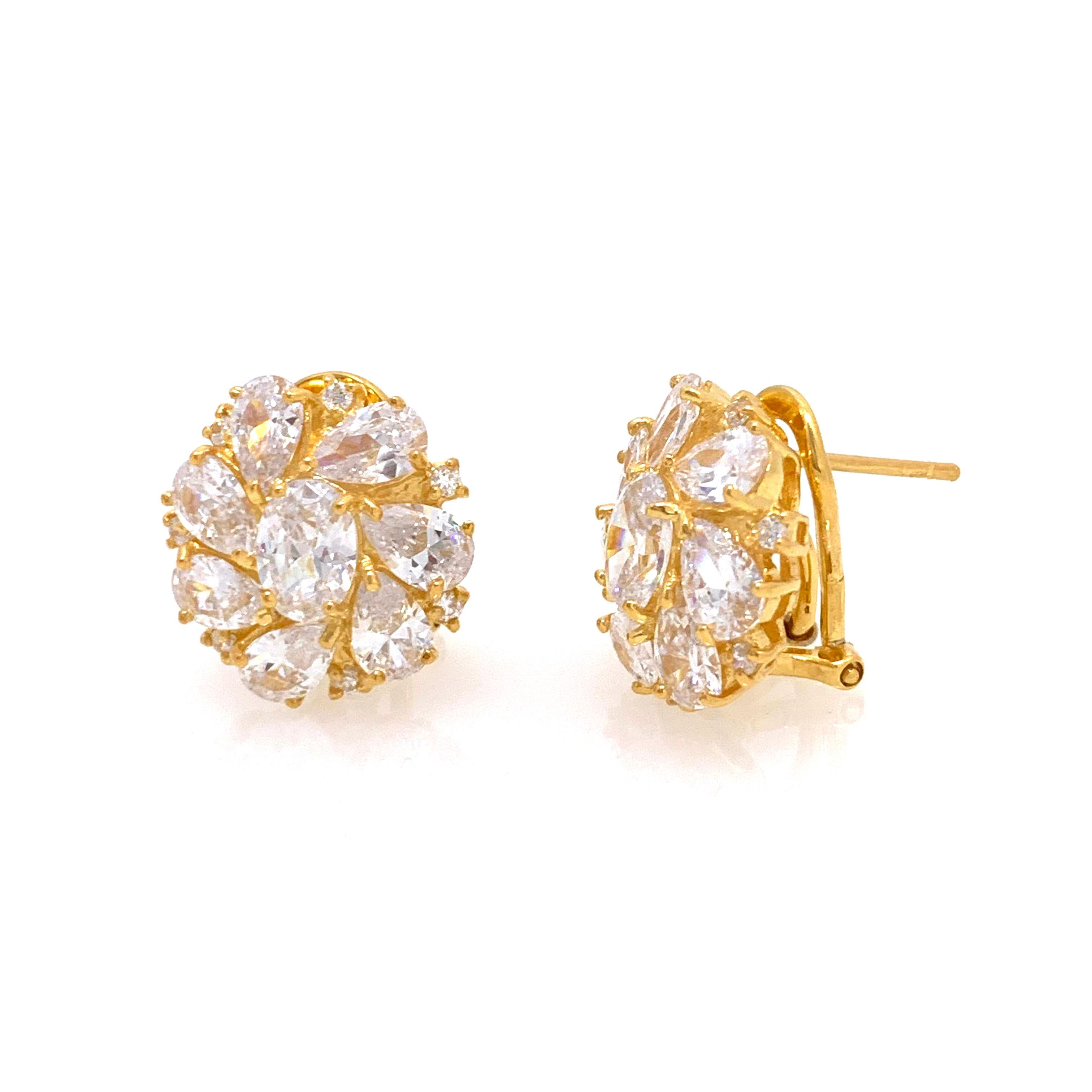 simulated diamond earrings