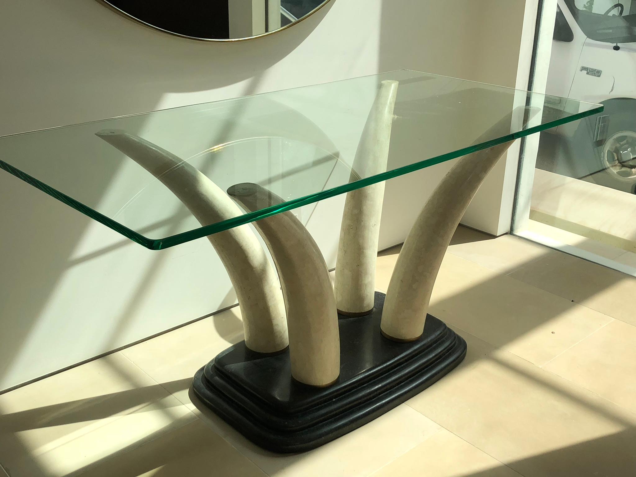 Faux Elephant Tusk Dining Table 2