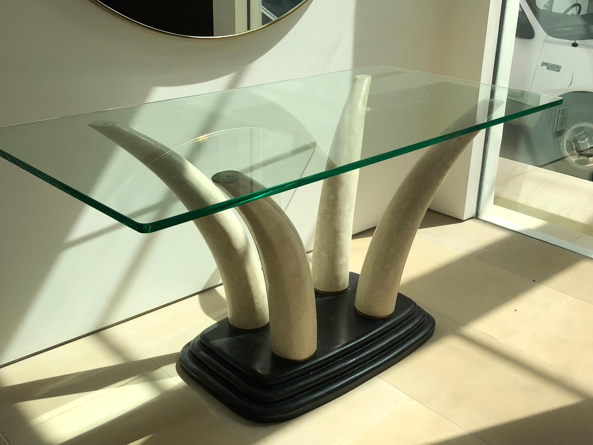 Faux Elephant Tusk Dining Table  2