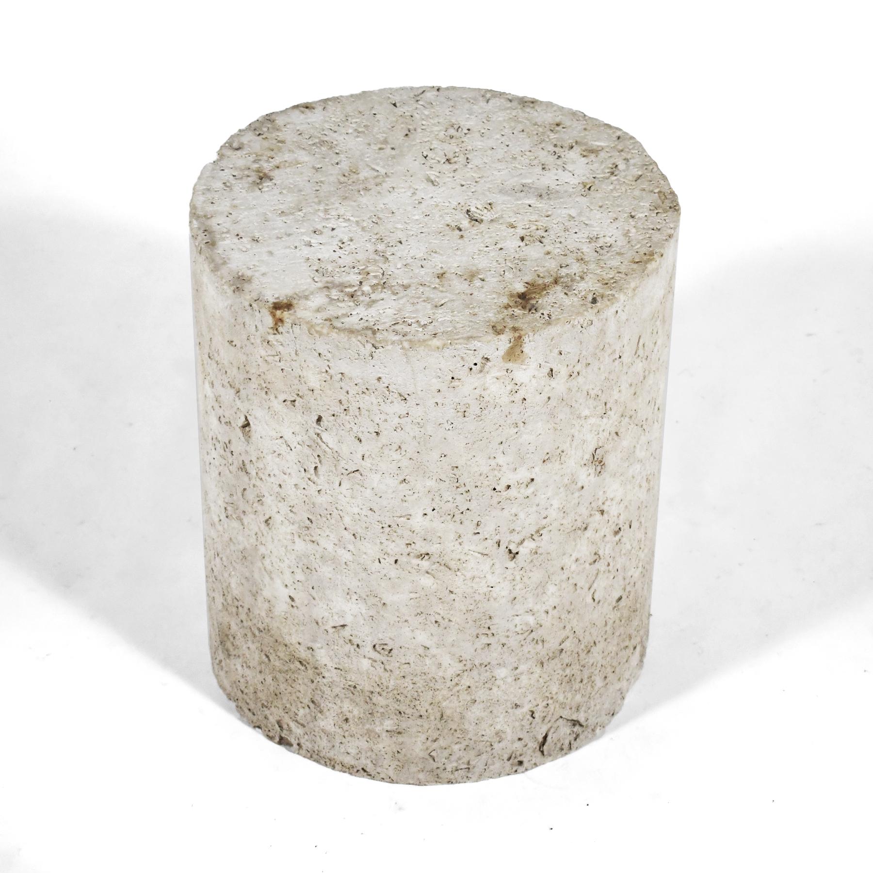 American Faux Fossilized Stone Table For Sale