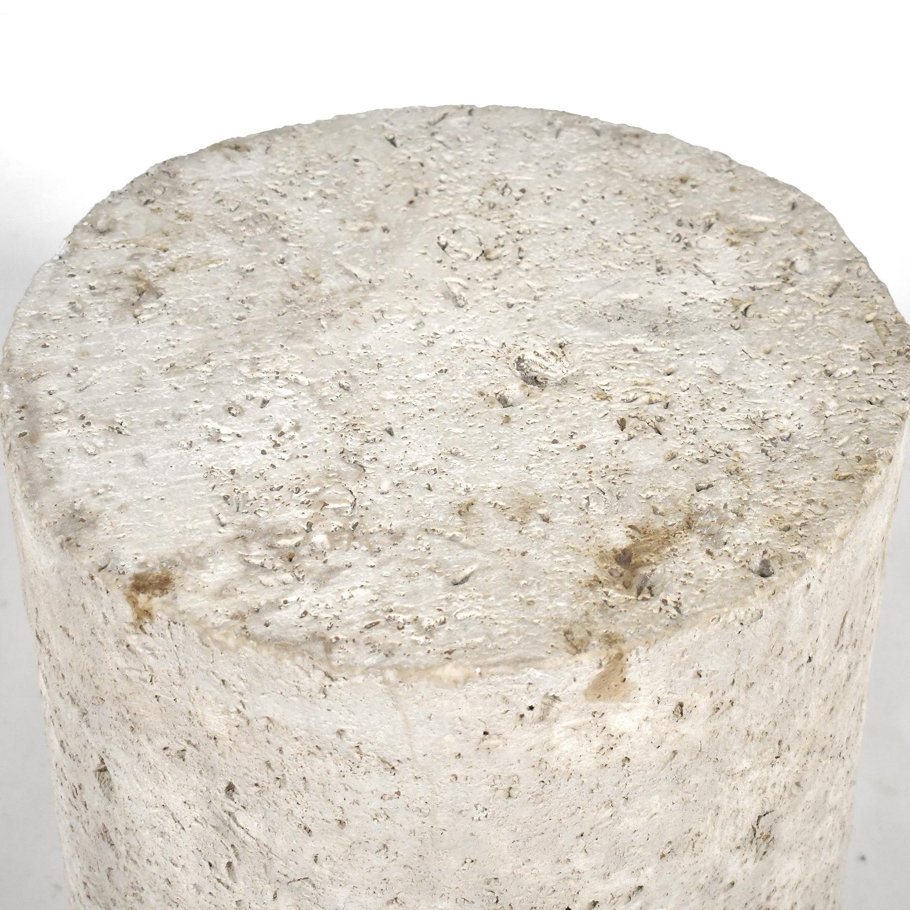 Faux Fossilized Stone Table In Good Condition For Sale In Highland, IN