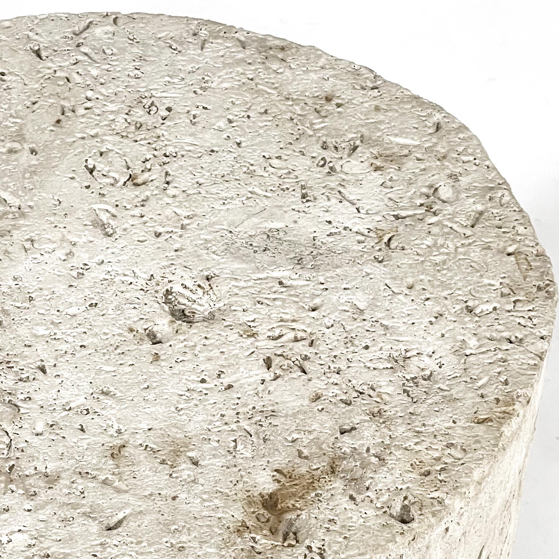 Late 20th Century Faux Fossilized Stone Table For Sale