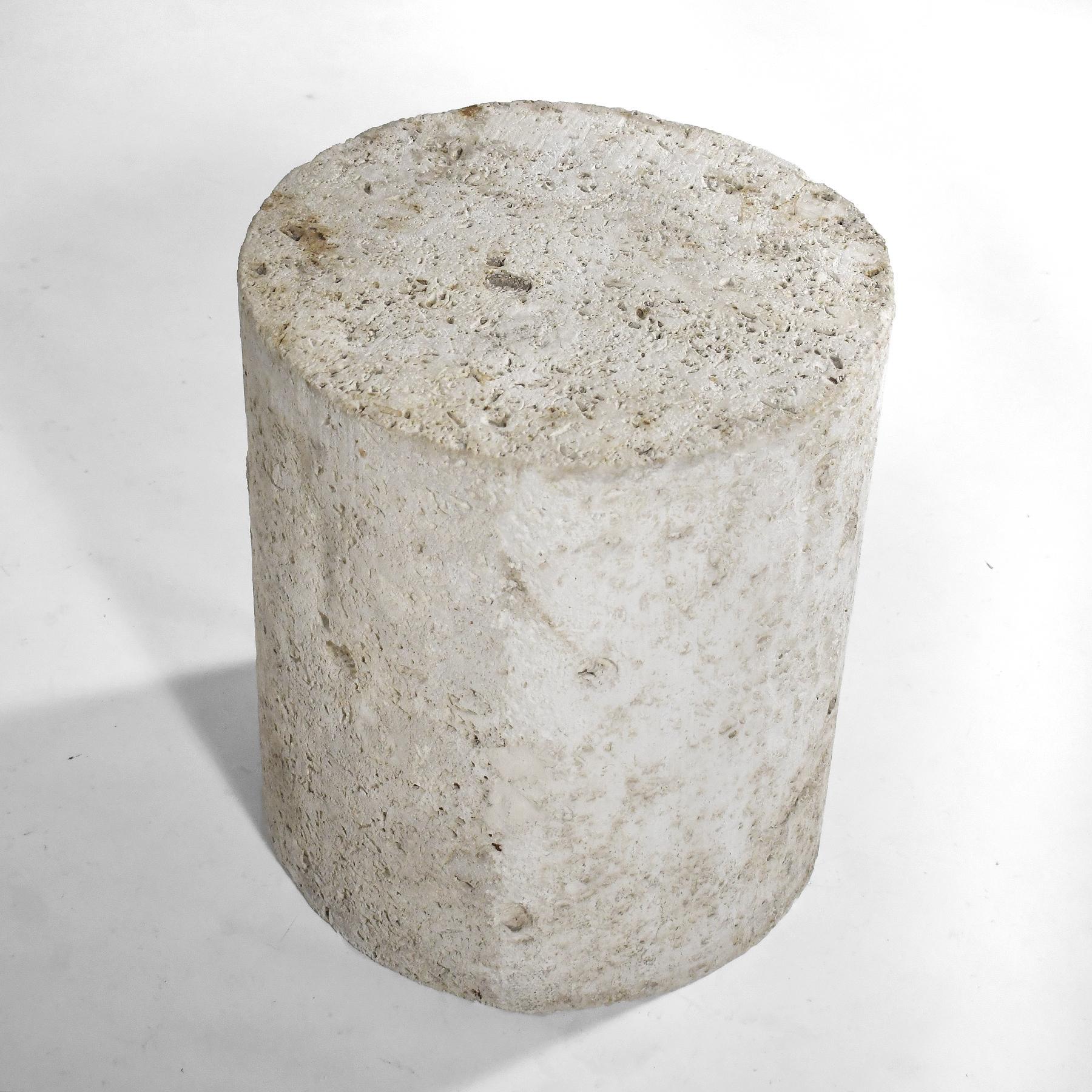 Faux Fossilized Stone Table For Sale 1
