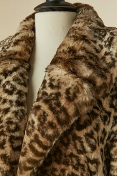 Abrigo de piel sintética con estampado de animales MATIMI