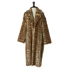 Faux fur coat with animal pattern MATIMI