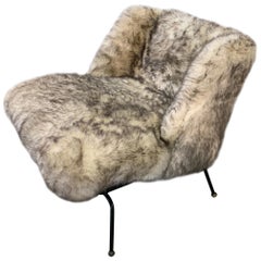 Vintage Faux Fur Lounge Chair