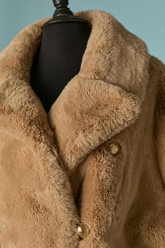 Faux-fur double breasted oversize coat ALEXANDRE VAUTHIER