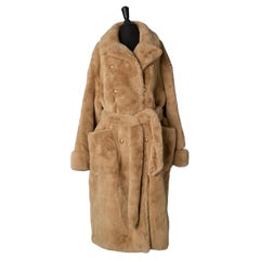 Faux-fur double breasted oversize coat ALEXANDRE VAUTHIER